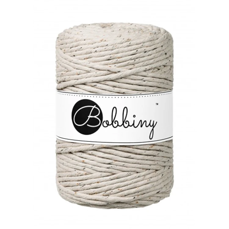 Sznurek skręcany bawełniany Bobbiny Macrame Cord / Leopard / 5mm / 100m