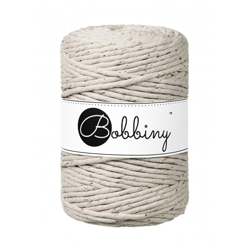 Sznurek skręcany bawełniany Bobbiny Macrame Cord / Leopard / 5mm / 100m