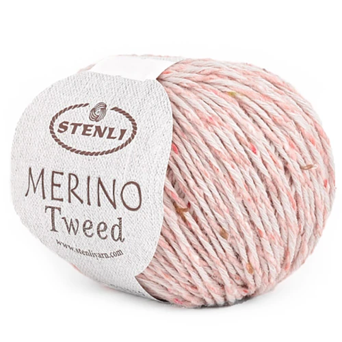 Włóczka Stenli Merino Tweed 39102 / pudrowy róż