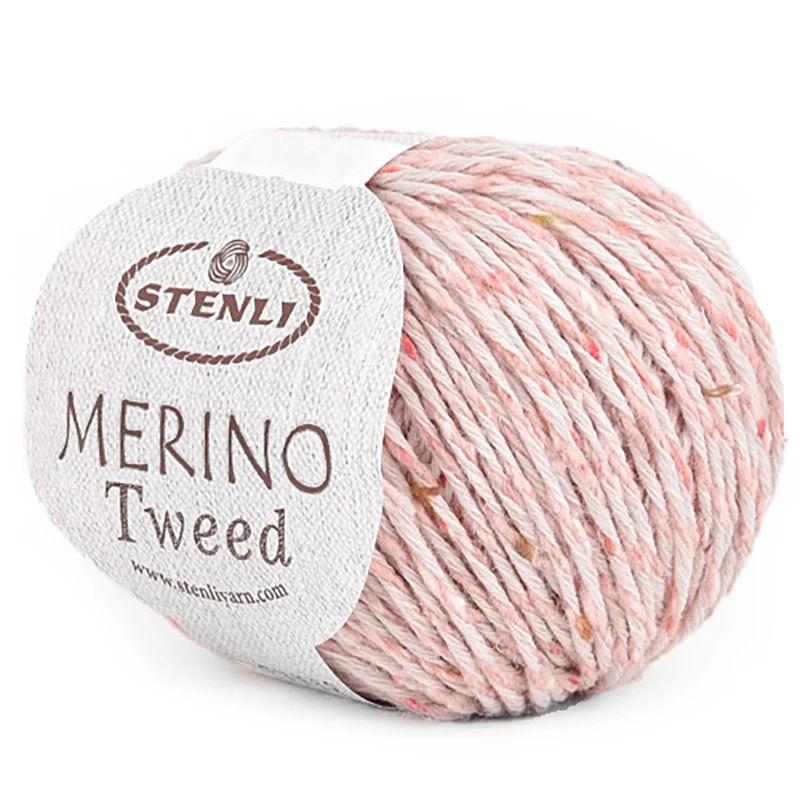 Włóczka Stenli Merino Tweed 39102 / pudrowy róż