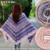 Autorka chusty i wzoru "SPELL WEAVER": She.Makes.Knots / KOKONKI Pagliaccio / zgaszona tęcza + KOKONEK HUG / Brudny róż