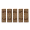 Zestaw metek skóra naturalna premium "HAND MADE" / chłodny brąz / 60 x 20 mm / 5 szt.