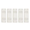 Zestaw metek nubuk premium "HAND MADE" / ecru / 60 x 20 mm / 5 szt.