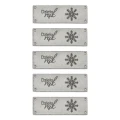 Zestaw metek altara / nubuk premium "Dzieło rąk" / śnieżka / szary / 20 x 60 mm / 5 szt.