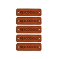 Zestaw metek nubuk premium "RĘKODZIEŁO" / rdza / 12 x 40 mm / 5 szt.