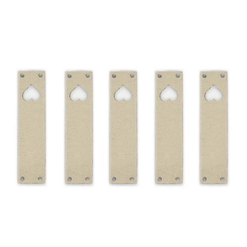 Zestaw metek altara premium "Serce" / beż / 60 x 15 mm / 5 szt.