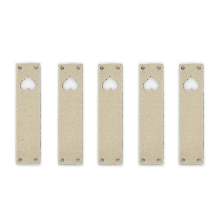 Zestaw metek altara premium "Serce" / beż / 60 x 15 mm / 5 szt.