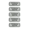 Zestaw metek altara premium "Zrobione ręcznie" / jasny szary / 30 x 11 mm / 5 szt.