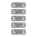 Zestaw metek altara premium "Zrobione ręcznie" / jasny szary / 30 x 11 mm / 5 szt.