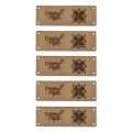 Zestaw metek altara premium "Dzieło rąk" / haft / mleczna czekolada / 20 x 60 mm / 5 szt.
