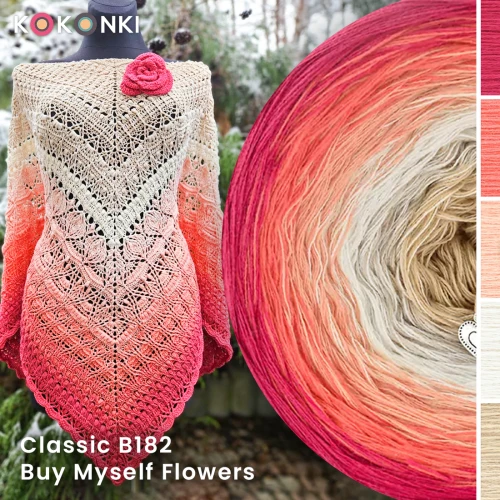 Autorka chusty: CrocheT Tailoring ; wzór: Sorpresa od TSJ - TresowaneSzydełko