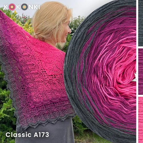 Autorka chusty: Patrycja Buchalska-Kludzińska; wzór: Esmera od Kaleo Handmade