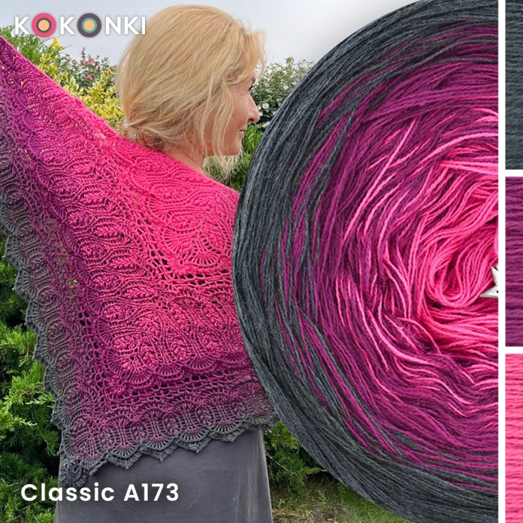 Autorka chusty: Patrycja Buchalska-Kludzińska; wzór: Esmera od Kaleo Handmade