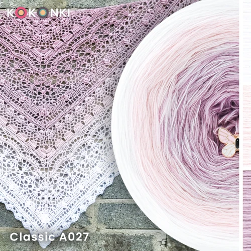 Autorka chusty: Colours of Craft; wzór: Dzika Orchidea od Ananxo handmade