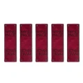 Zestaw metek nubuk premium "HAND MADE" / bordo / 60 x 20 mm / 5 szt.