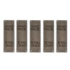 Zestaw metek nubuk premium "HAND MADE" / mocca / 60 x 20 mm / 5 szt.