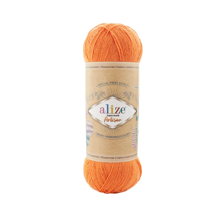Włóczka skarpetkowa Alize Superwash Artisan 336 / marchewka