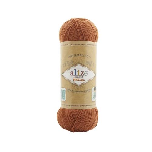Włóczka skarpetkowa Alize Superwash Artisan 433 / koniak