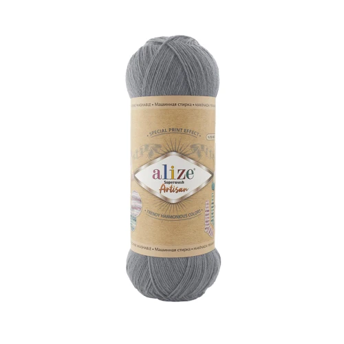 Włóczka skarpetkowa Alize Superwash Artisan 836 / ciemny beton