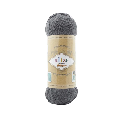 Włóczka skarpetkowa Alize Superwash Artisan 871 / szary melanż