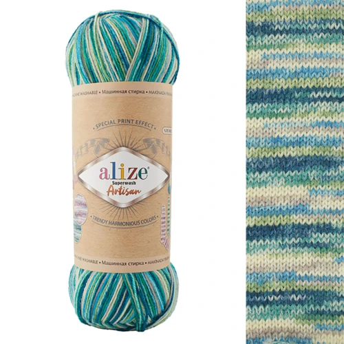 Włóczka skarpetkowa Alize Superwash Artisan 9001