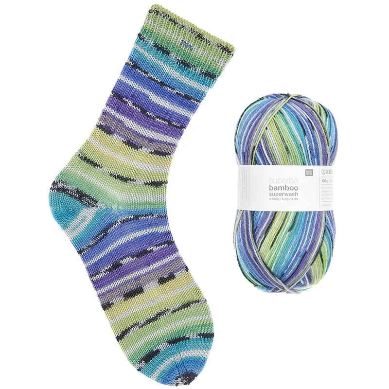 Włóczka skarpetkowa Rico Design Socks Bamboo Rainbow 4ply 060