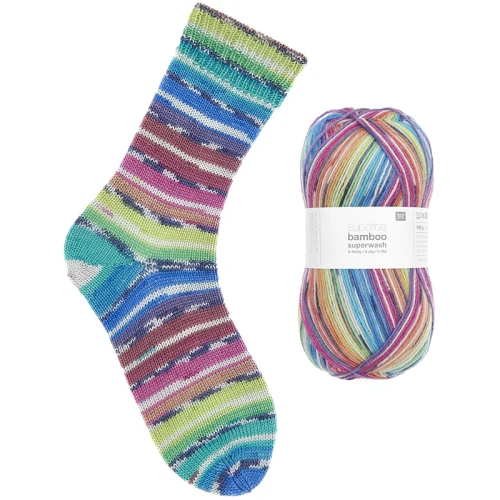 Włóczka skarpetkowa Rico Design Socks Bamboo Rainbow 4ply 059