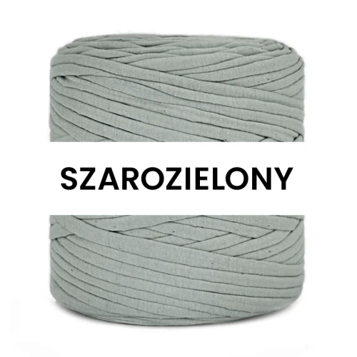 T-shirt Yarn Cotton Spaghetti / szarozielony