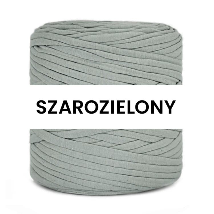 T-shirt Yarn Cotton Spaghetti / szarozielony
