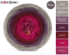 KOKONEK Merino 832 Firletka - Safari/cappuccino/blady fiolet melanż/burak/bordo/rubin/fuksja