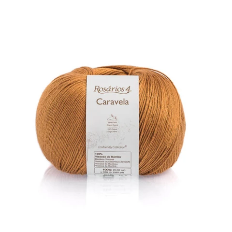 Włóczka Rosarios 4 Caravela 21 / Camel / miodowy / 100g