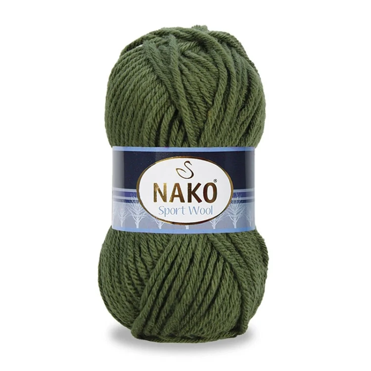 Włóczka Nako Sport Wool - 14431 wojskowa zieleń