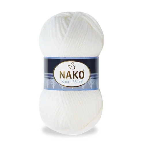 Włóczka Nako Sport Wool - 208 biel