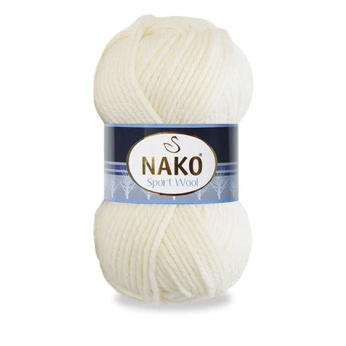 Włóczka Nako Sport Wool - 300 ecru