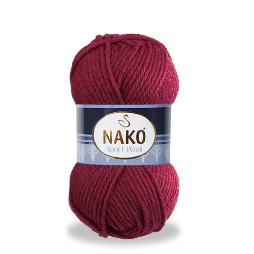 Włóczka Nako Sport Wool - 6592 bordo