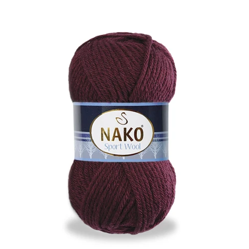 Włóczka Nako Sport Wool - 3718 wino