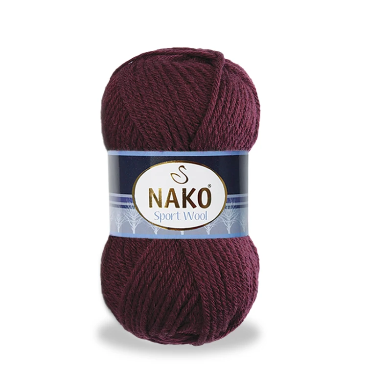 Włóczka Nako Sport Wool - 3718 wino