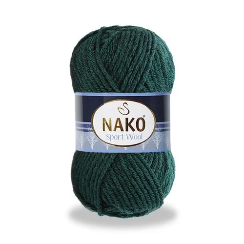 Włóczka Nako Sport Wool - 1873 butelkowa zieleń