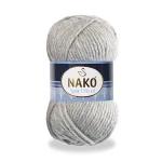 Włóczka Nako Sport Wool 195 / 100 g jasny szary melanż