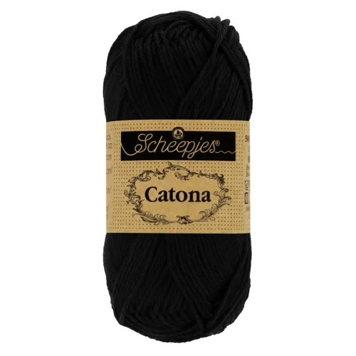 Włóczka Scheepjes Catona 110 / 50 g - kruczoczarny