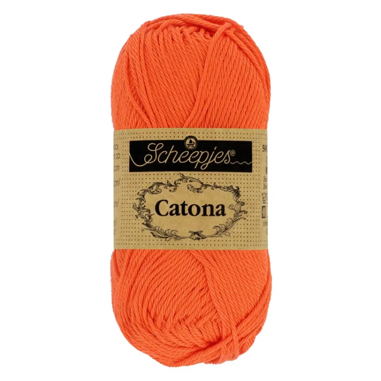 Włóczka Scheepjes Catona 189 / 25 g - królewska pomarańcza