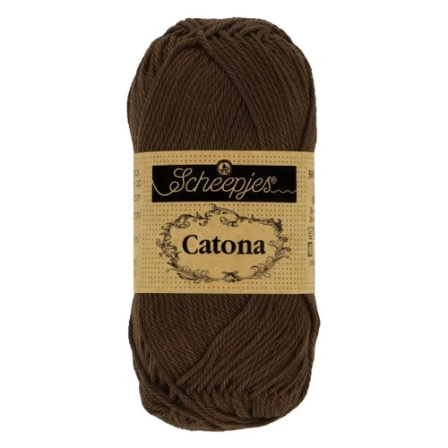 Włóczka Scheepjes Catona 162 / 25 g - czarna kawa