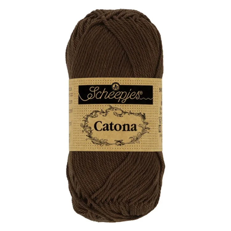 Włóczka Scheepjes Catona 162 / 25 g - czarna kawa