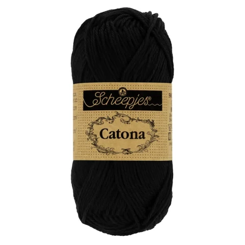 Włóczka Scheepjes Catona 110 / 10 g - kruczoczarny