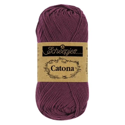 Włóczka Scheepjes Catona 394 / 10 g - ciemna purpura