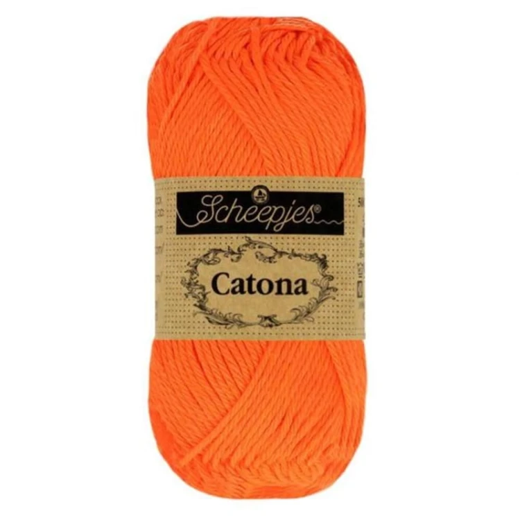 Włóczka Scheepjes Catona 603 / 10 g - intensywna pomarańcz