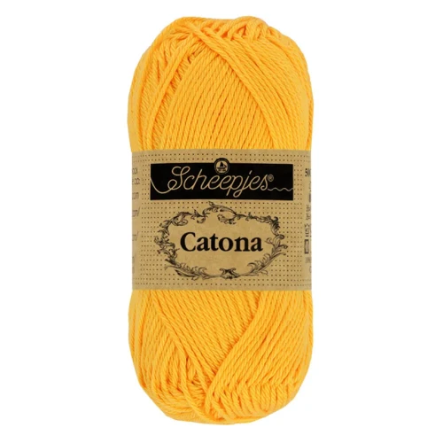 Włóczka Scheepjes Catona 208 / 10 g - żółte złoto