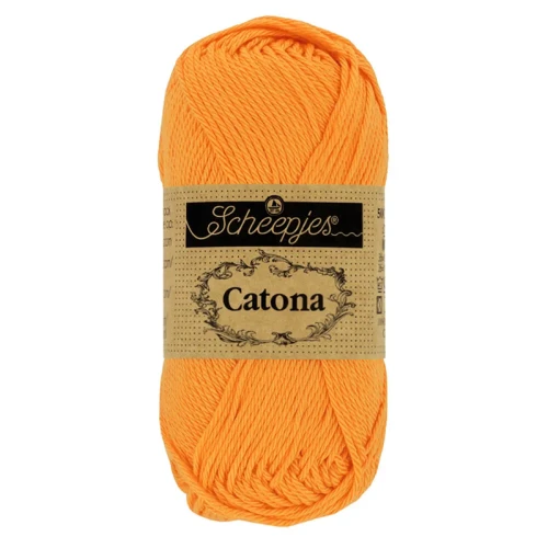 Włóczka Scheepjes Catona 411 / 50 g - słodka pomarańcza