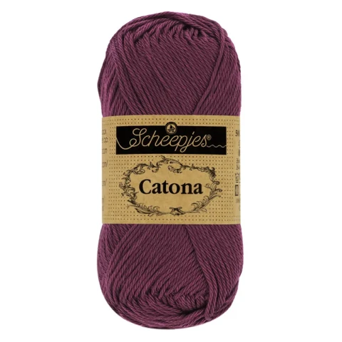 Włóczka Scheepjes Catona 394 / 50 g - ciemna purpura