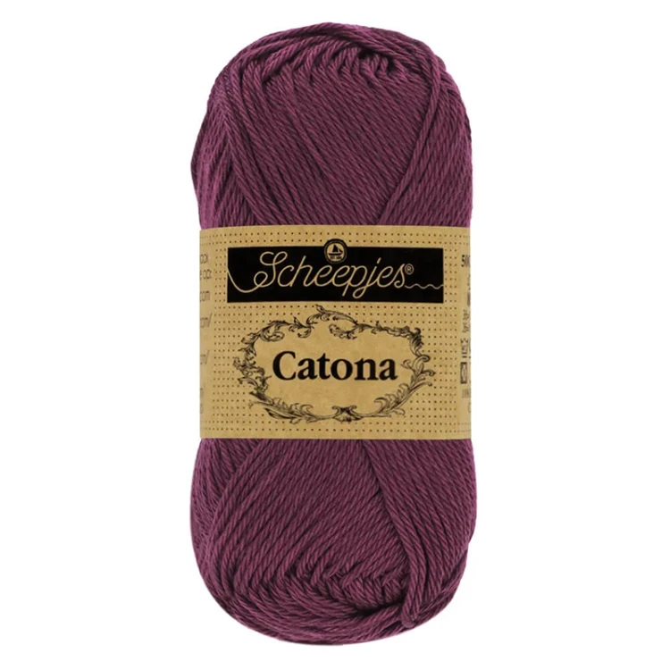 Włóczka Scheepjes Catona 394 / 50 g - ciemna purpura